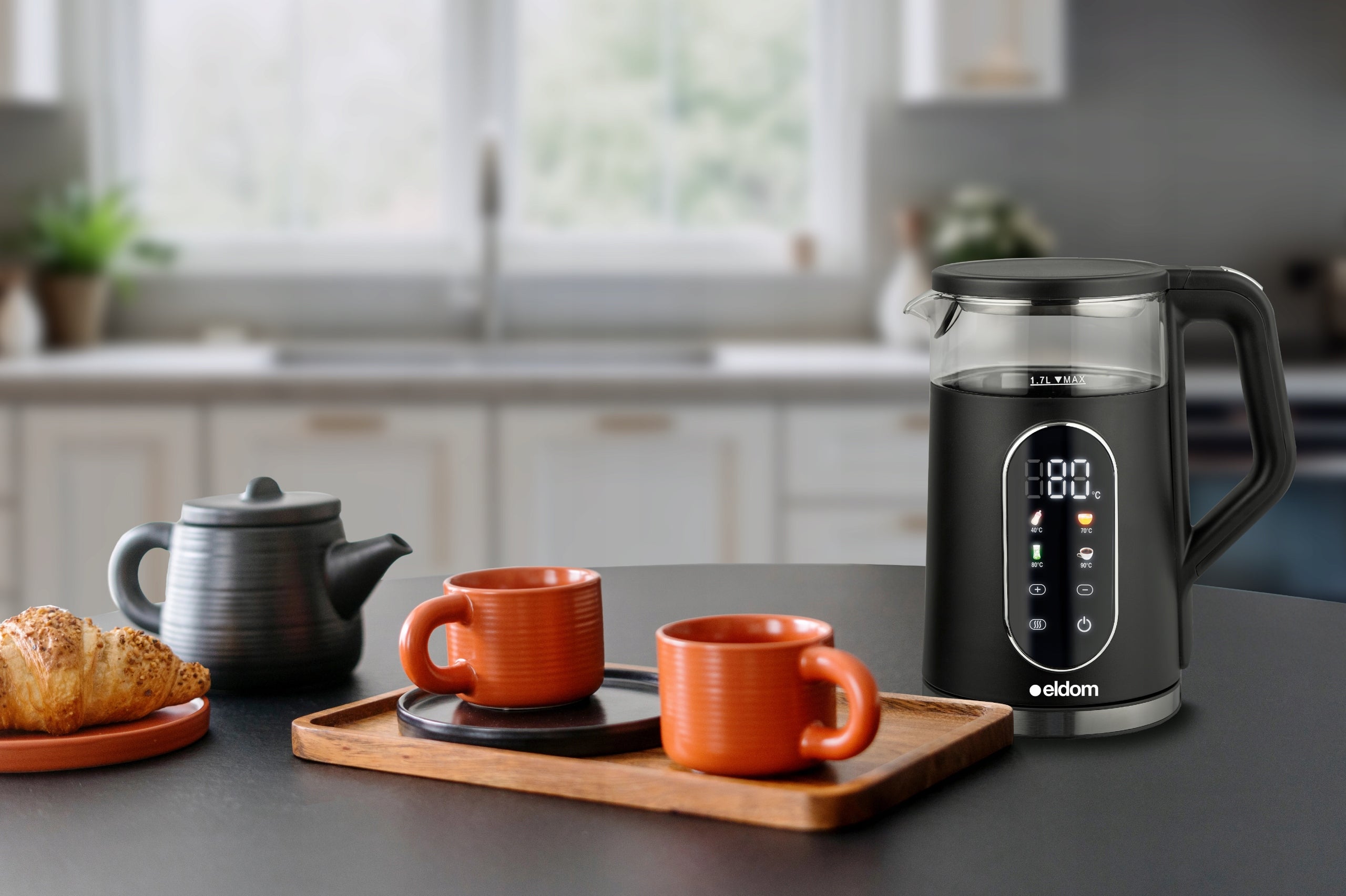 Electric kettle wireless adjustment touch panel 2200W 1,7L Eldom Manufacturer code C560