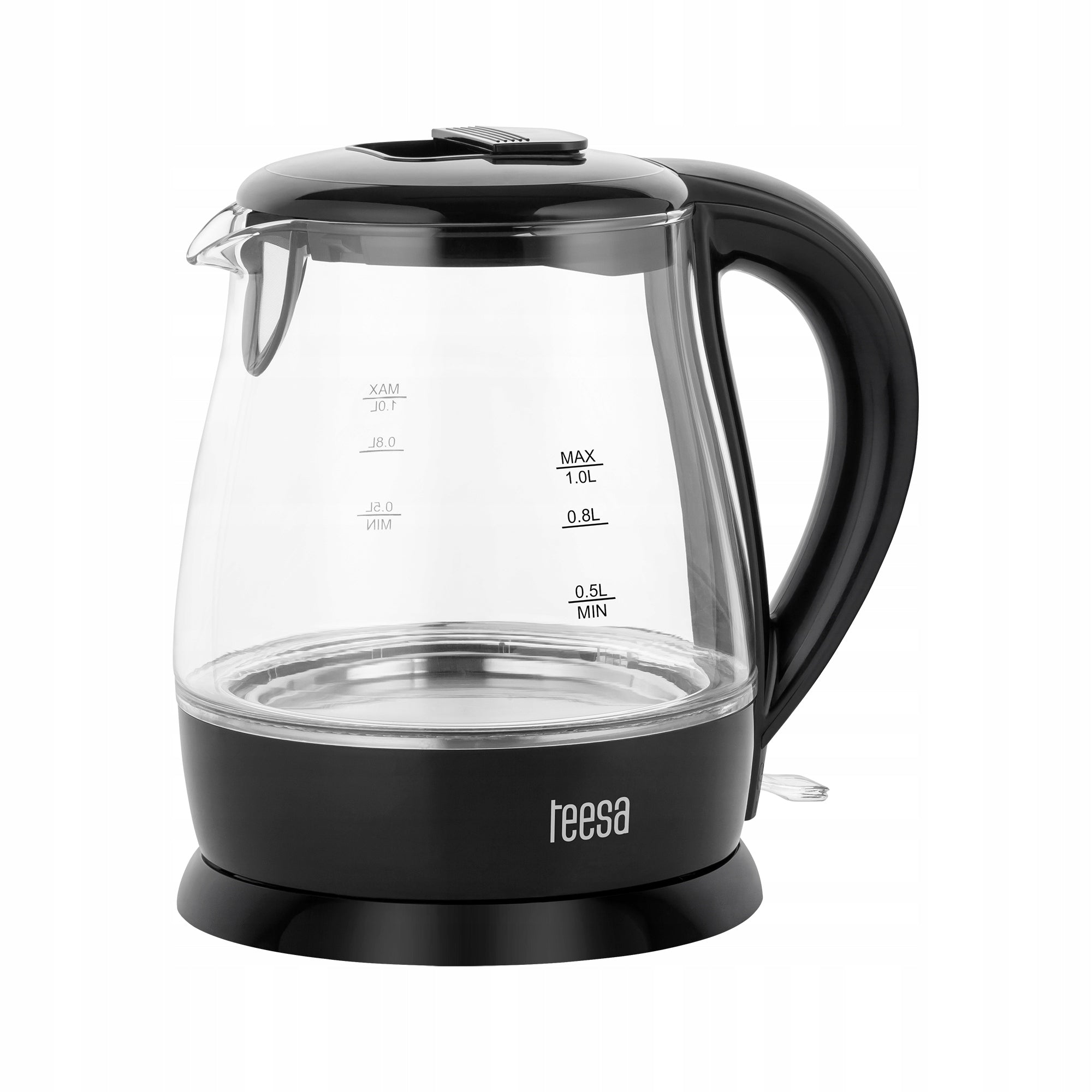 Electric kettle wireless glass black 1630W 1L Teesa Packaging status original