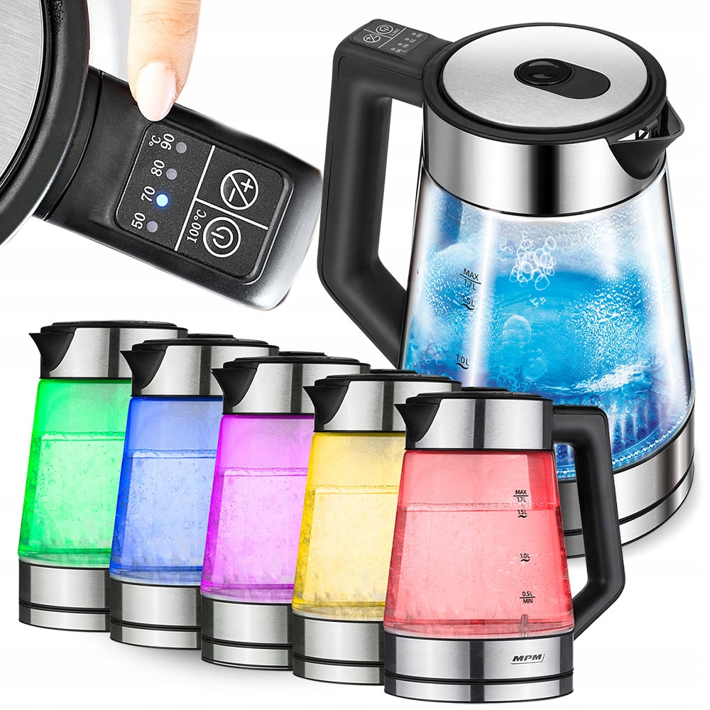 Electric kettle wireless temperature control glass MPM MCZ-116