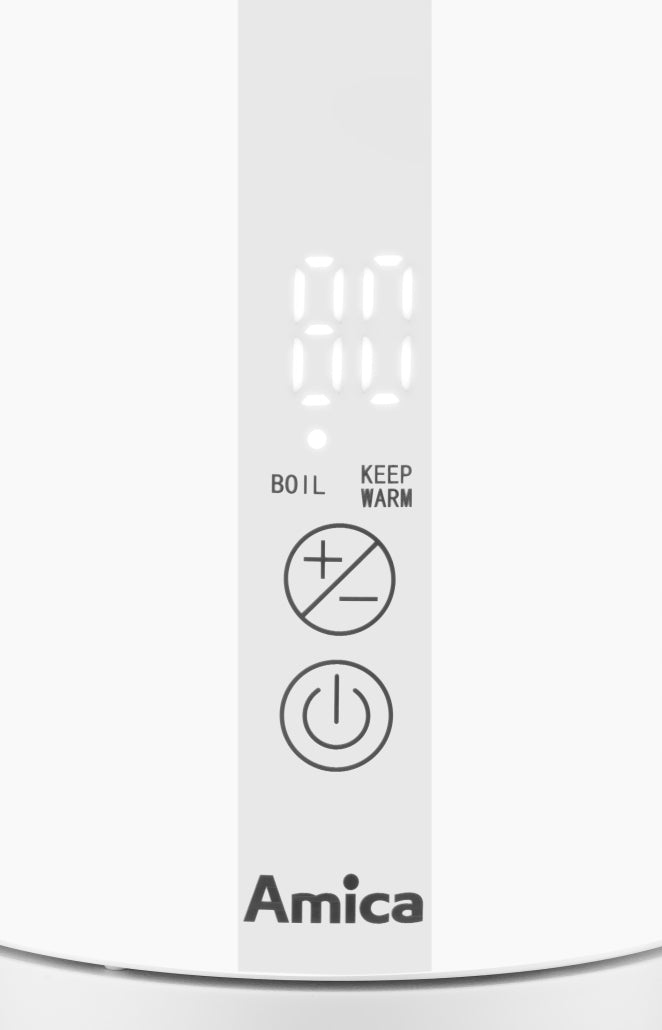 Electric kettle with temperature control Amica KF 6011 2200W 1,5l white Packaging status original