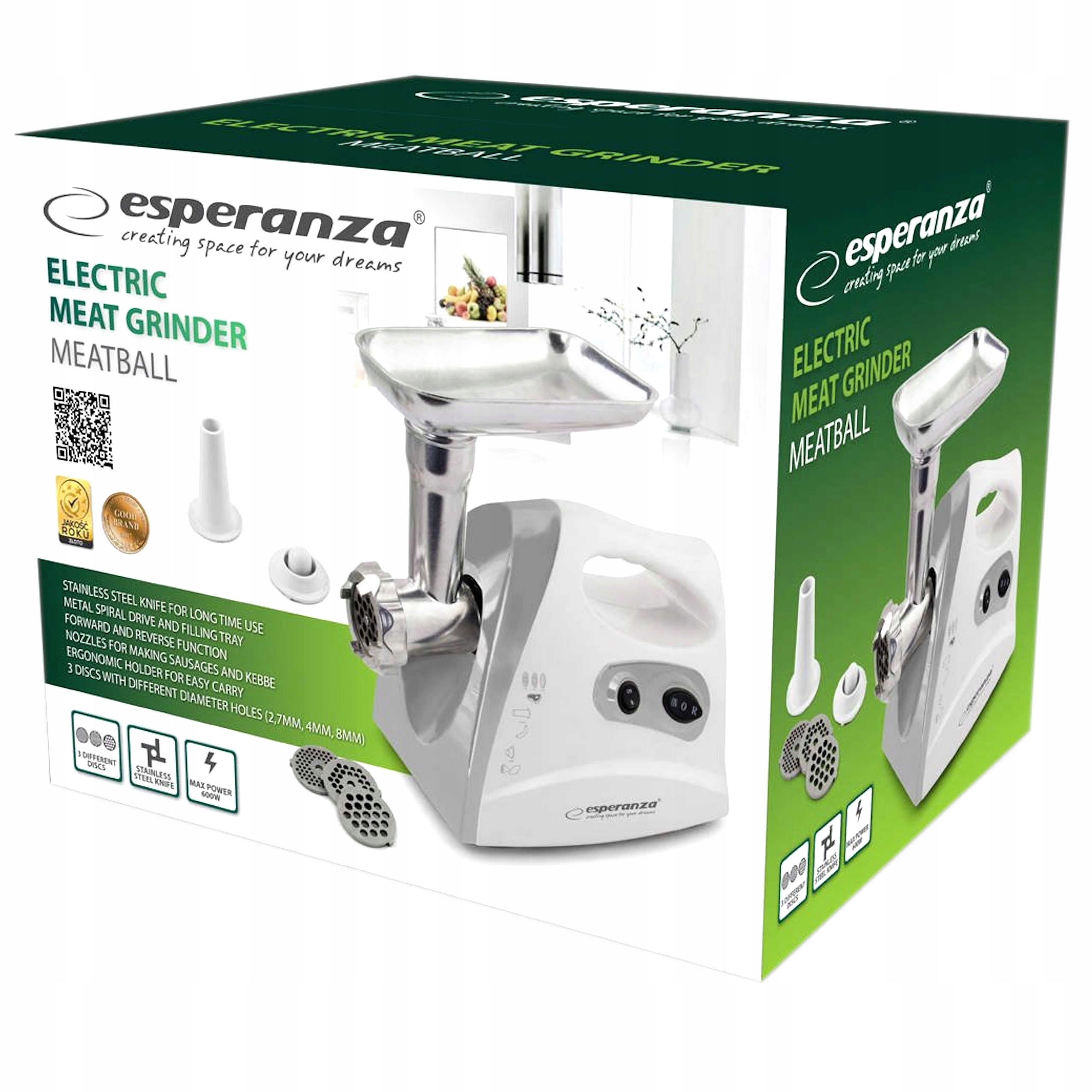 Electric meat grinder Esperanza MEATBALL 600 W Brand Esperanza
