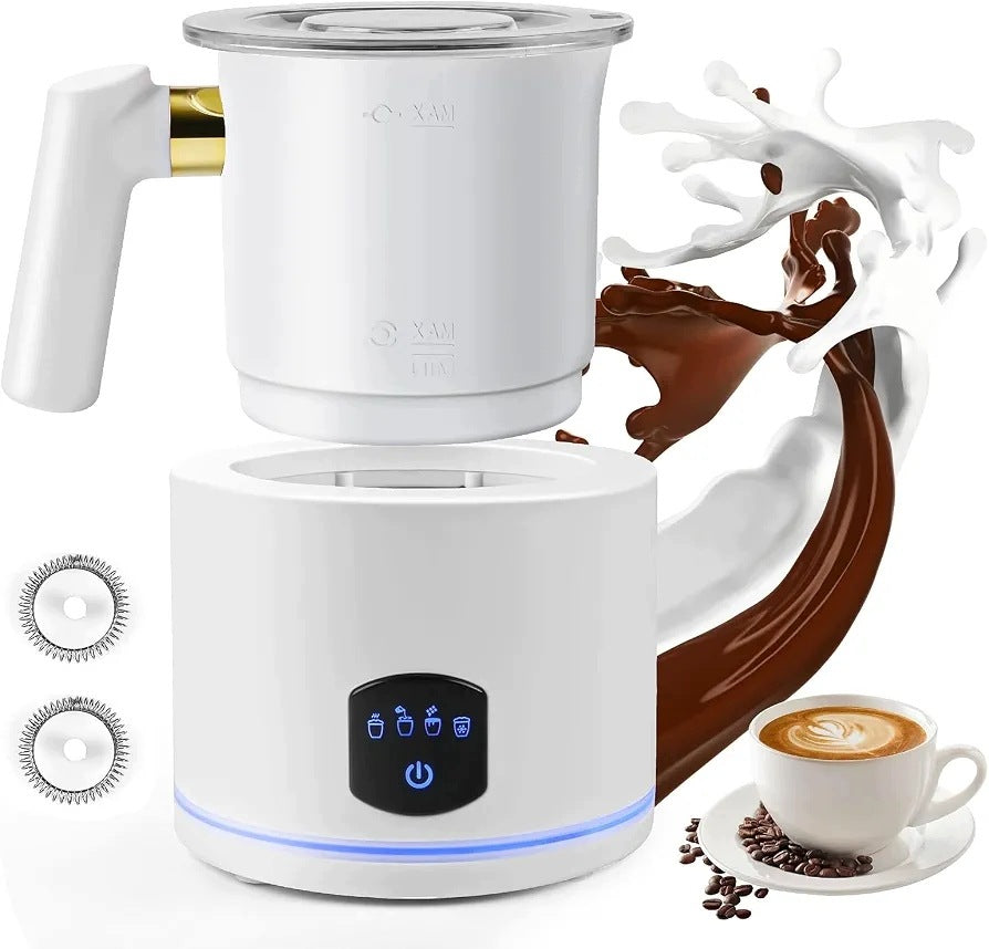 Electric milk frother 4in1 stainless steel 400W 430ml white