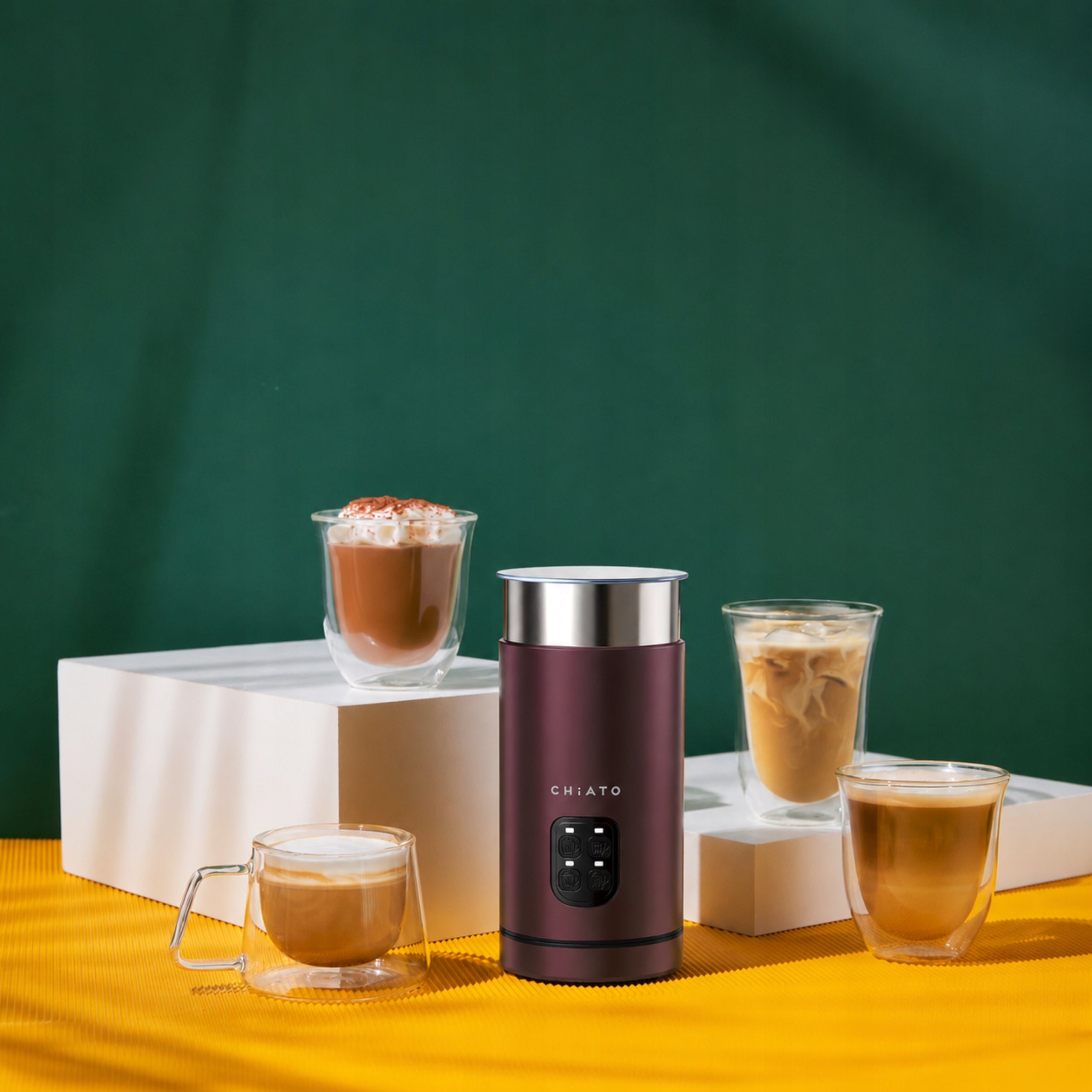 Electric milk frother CHiATO milkPLAY - burgundy Manufacturer code ChiatoFrotherFIG