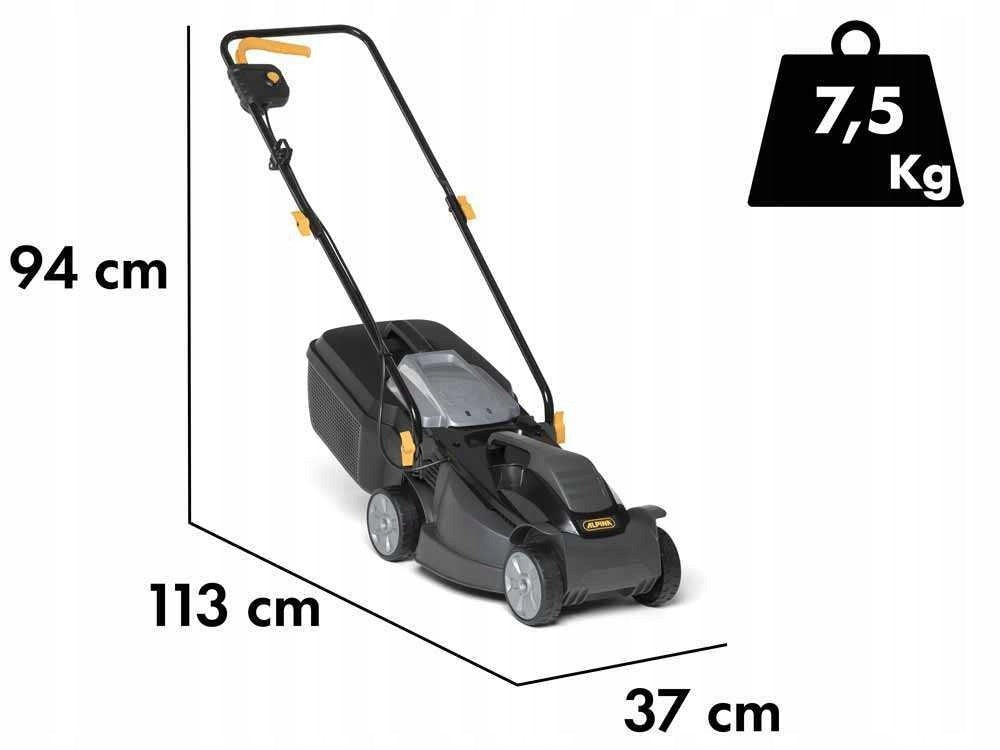 Electric mower Alpina BL 320E 1000W 32cm Height adjustment Mowing height adjustment with adjustment