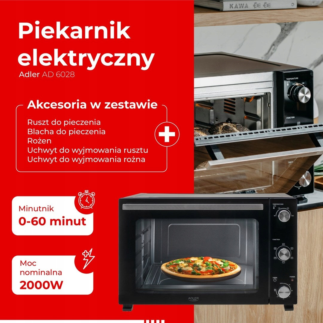 Electric oven ADLER AD 6028 Packaging status original