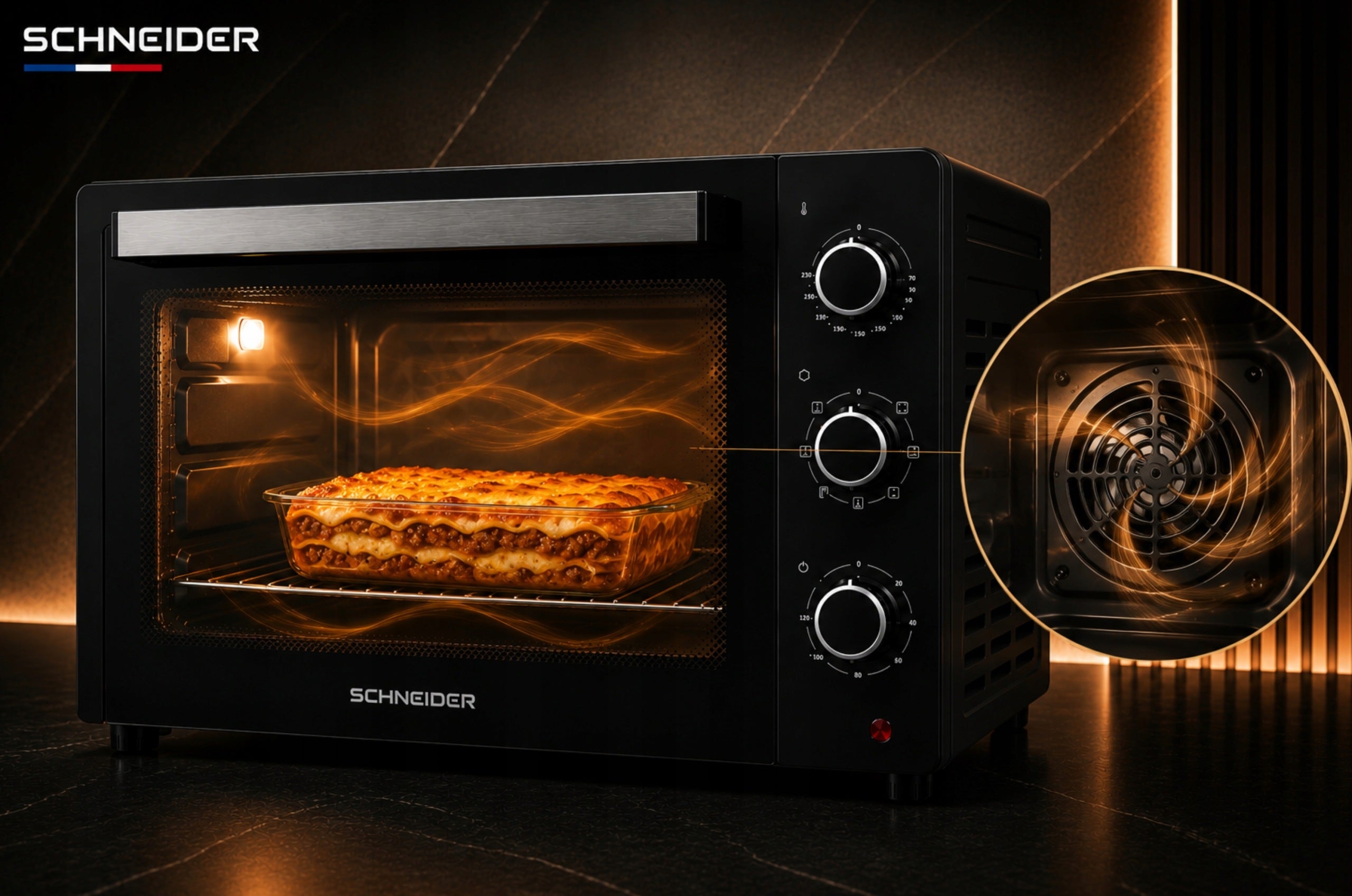 Electric oven SCHNEIDER 45L mushroom dryer thermocouple grill Manufacturer code SCEO2345CTB
