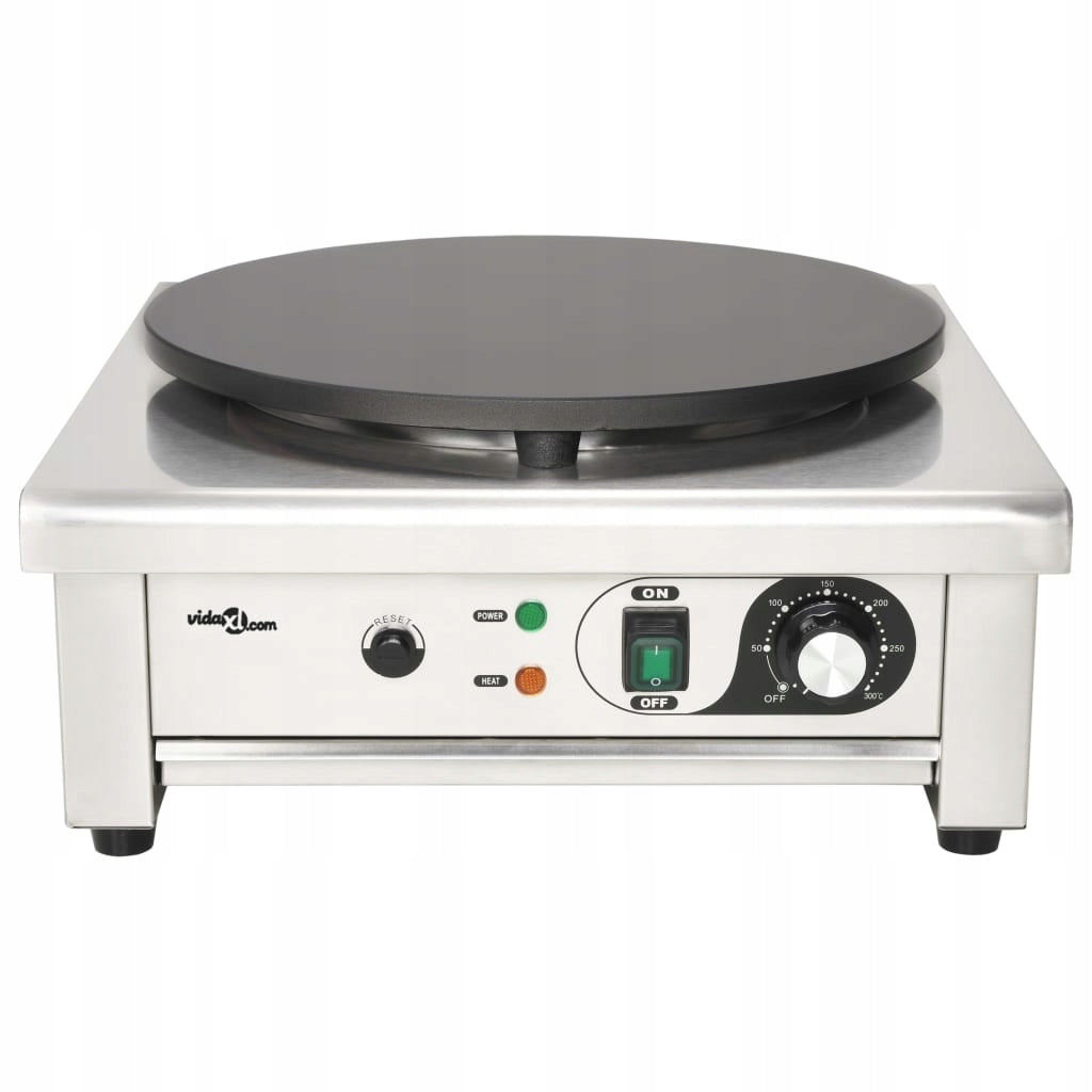 Electric pancake machine 40 cm, 3000W, stainless steel, adjustable Model stal nierdzewna + żeliwo