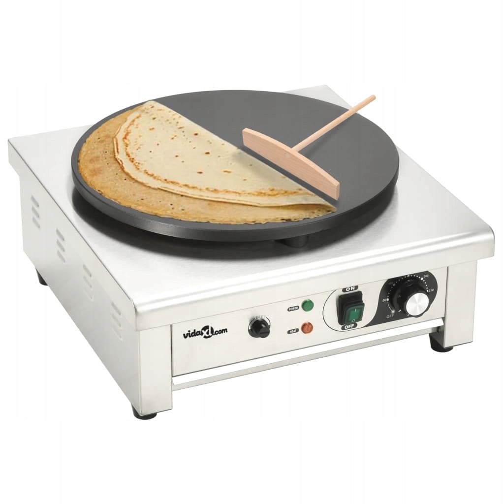 Electric pancake machine 40 cm, 3000W, stainless steel, adjustable