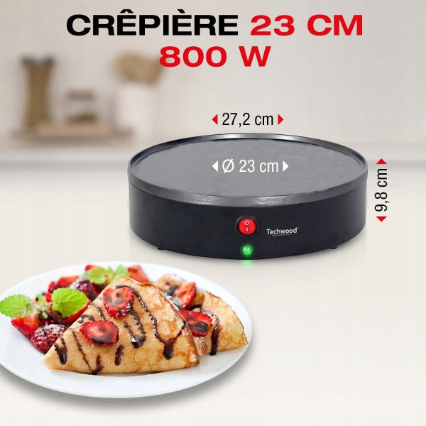 Electric pancake maker Techwood TCP-008, 800W, diameter 23cm Brand Techwood