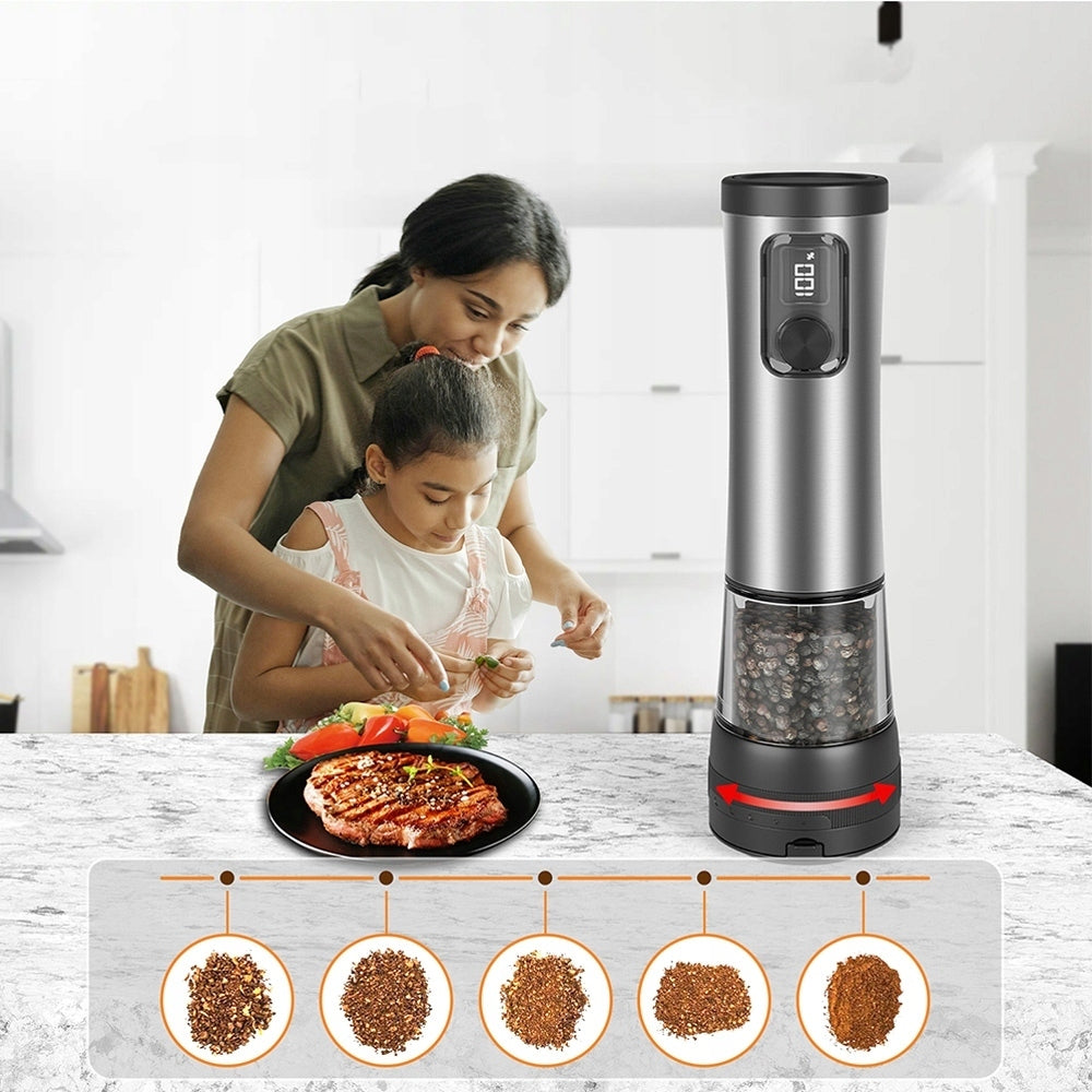 Electric pepper and salt grinder 800mah usb-c charging base Packaging status original