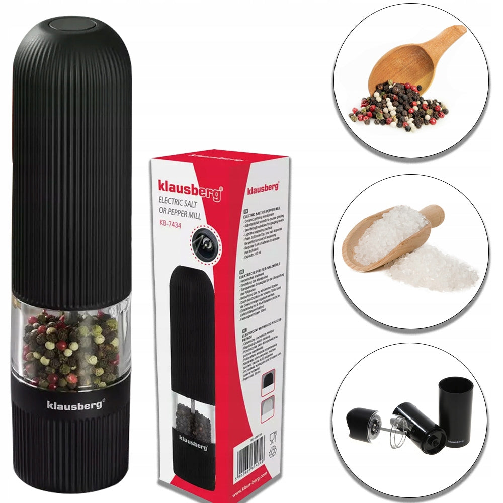 Electric pepper salt grinder led KLAUSBERG KB-7434