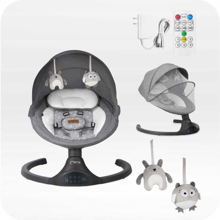 Electric rocker MoMi KENANI dark - lounger melodies bluetooth remote control Brand MoMi