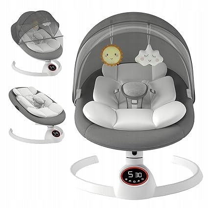 Electric rocker lounger for babies up to 9 kg 3-stage timer