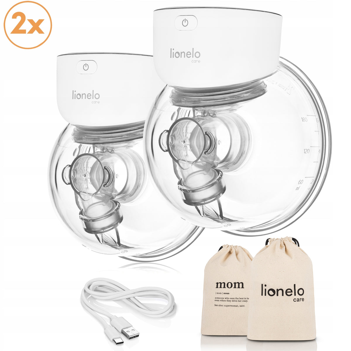 Electric shell breast pump DOUBLE HANDS- FREE Lionelo FIDI FREE SIMPLE