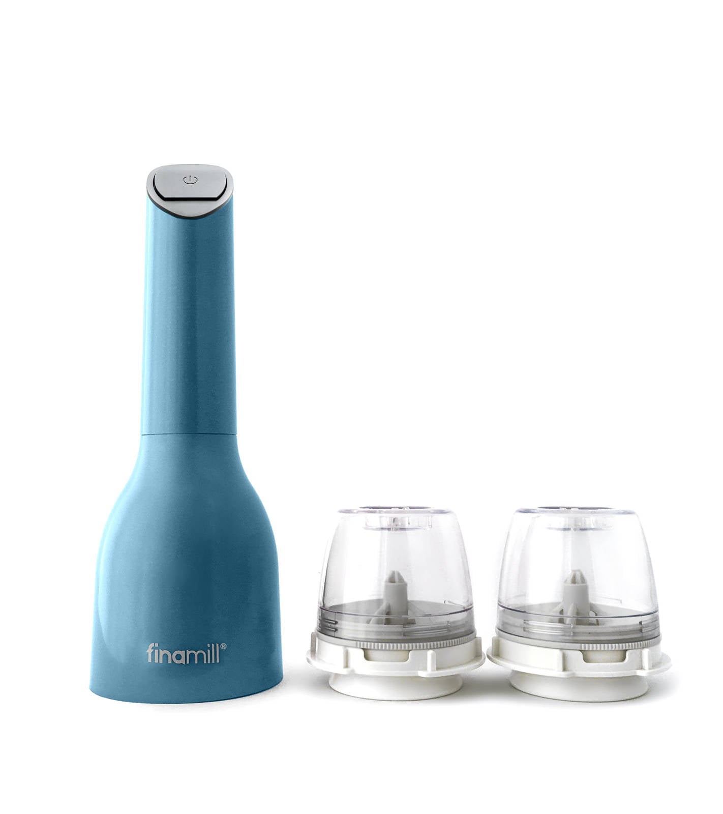 Electric spice grinder FinaMill battery operated blue