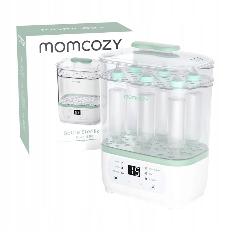 Electric sterilizer Momcozy with LCD display white/green 3in1