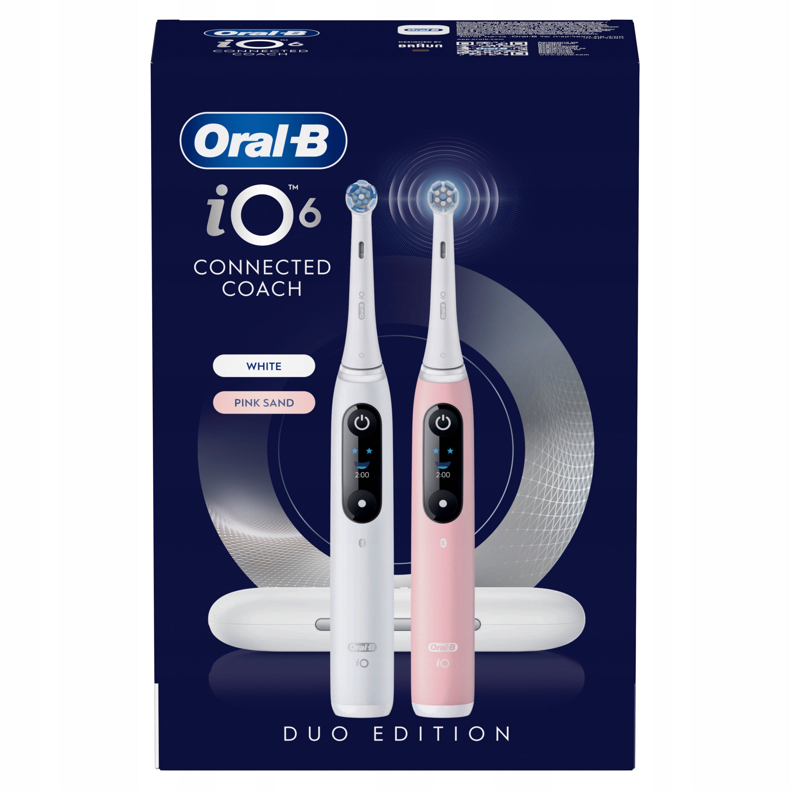 Electric toothbrush Oral-B iO6 DuoPack White/Pink + Travel Case Manufacturer code 8006530021791