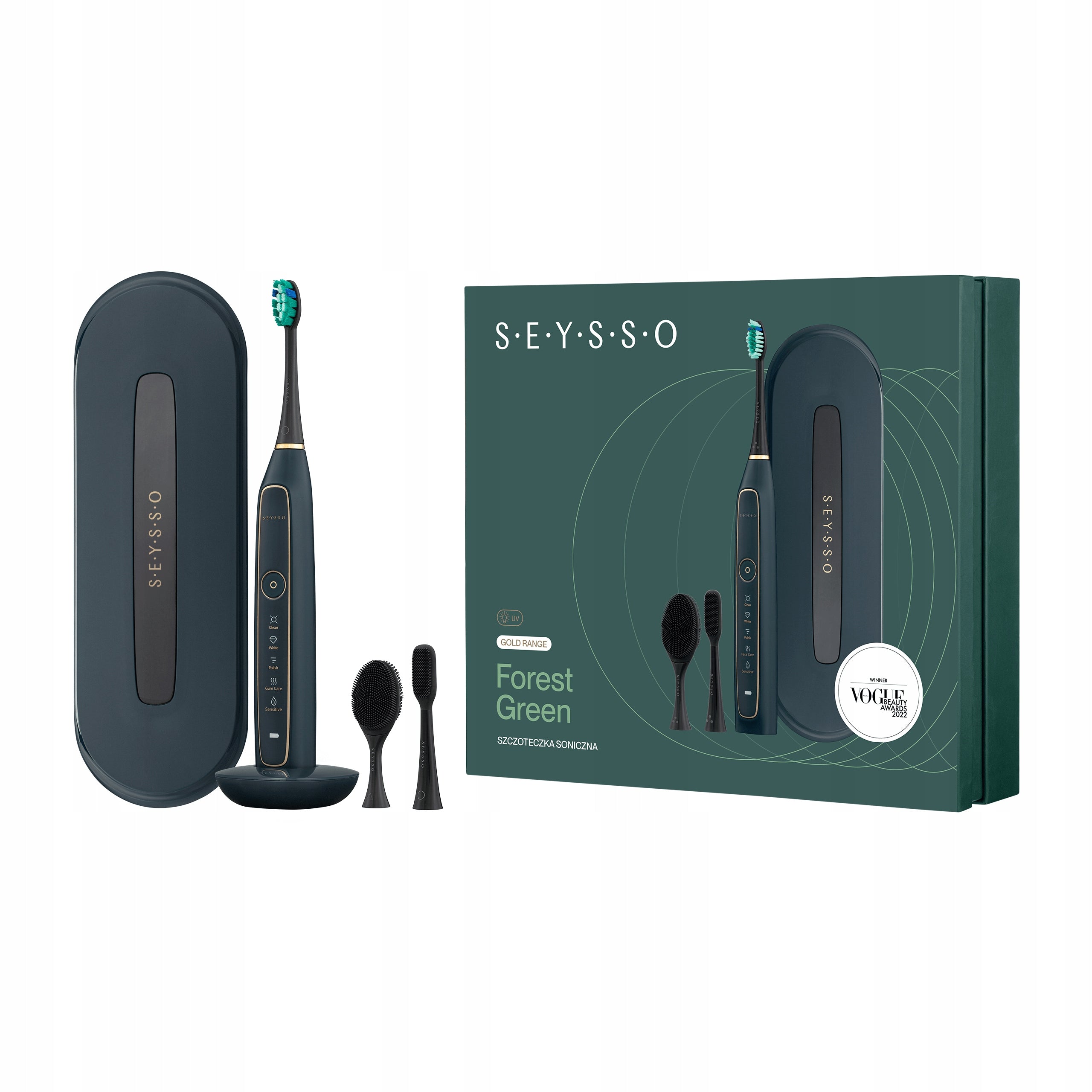 Electric toothbrush SEYSSO GOLD Forest Green for teeth