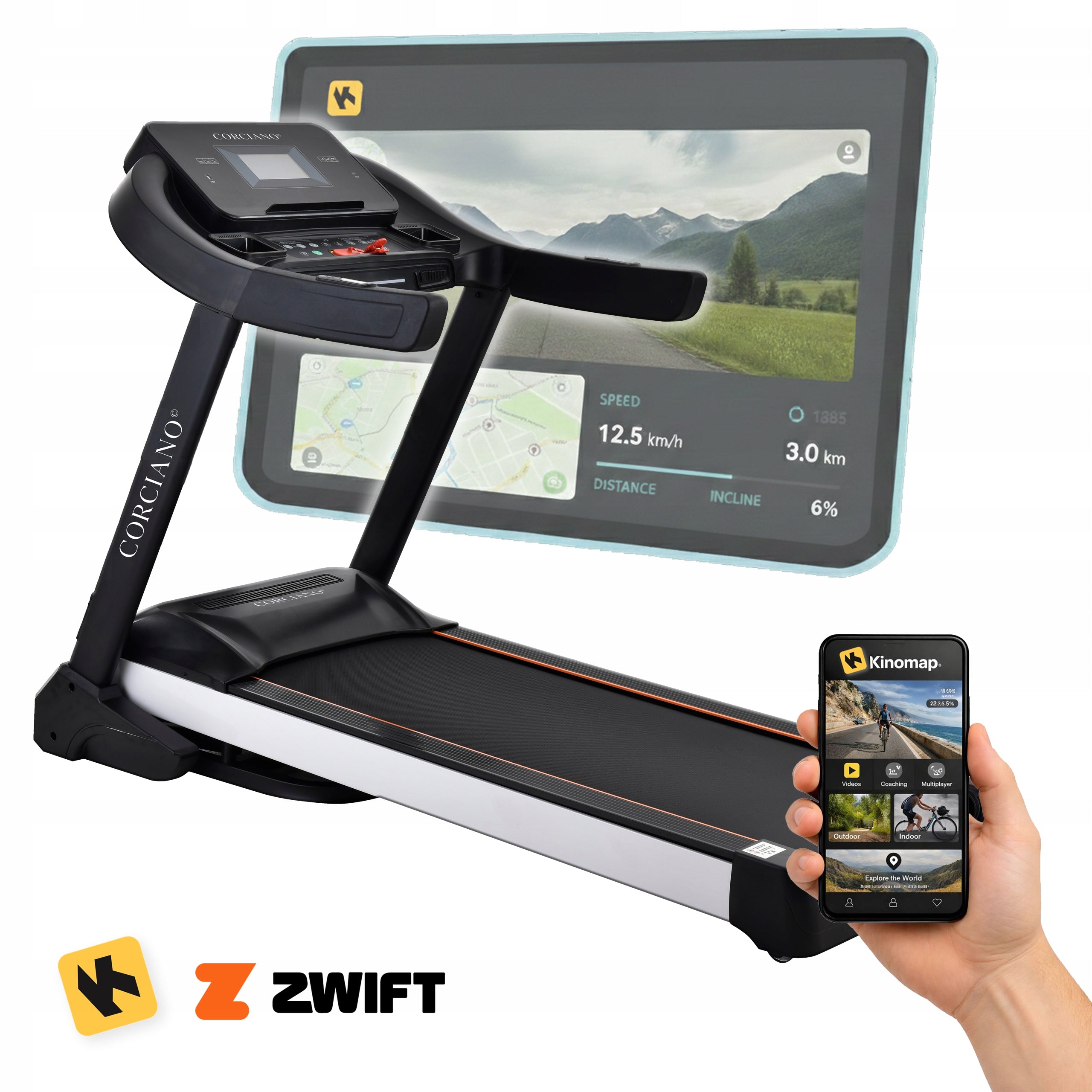 Electric treadmill CORCIANO FORZA folding max 180kg Brand Corciano