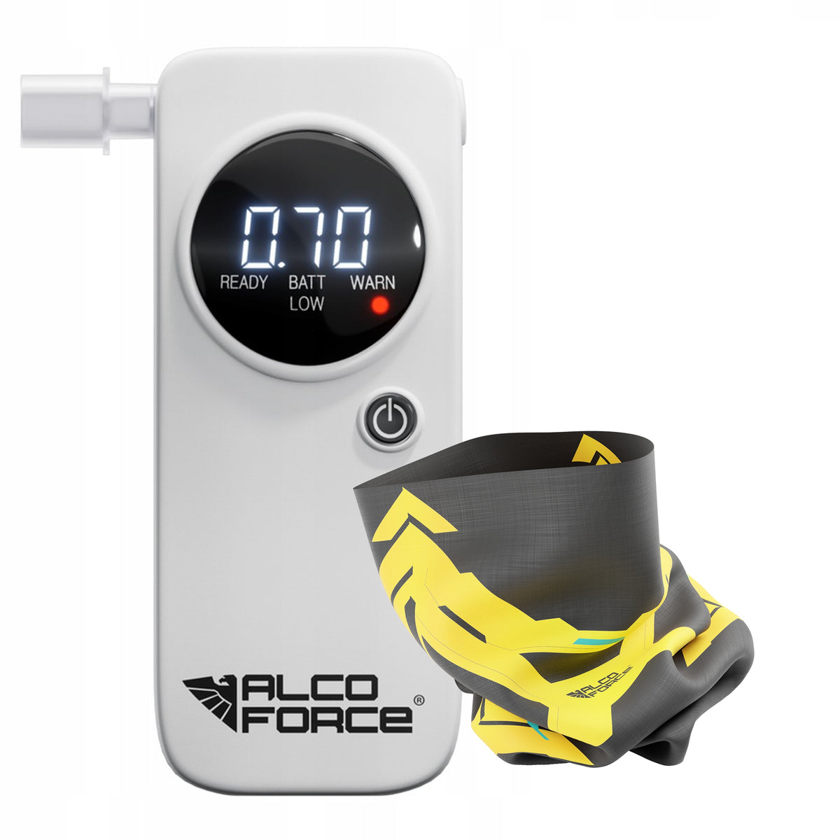 Electrochemical breathalyzer Precision AlcoForce EVO-1 WHITE + Calibration