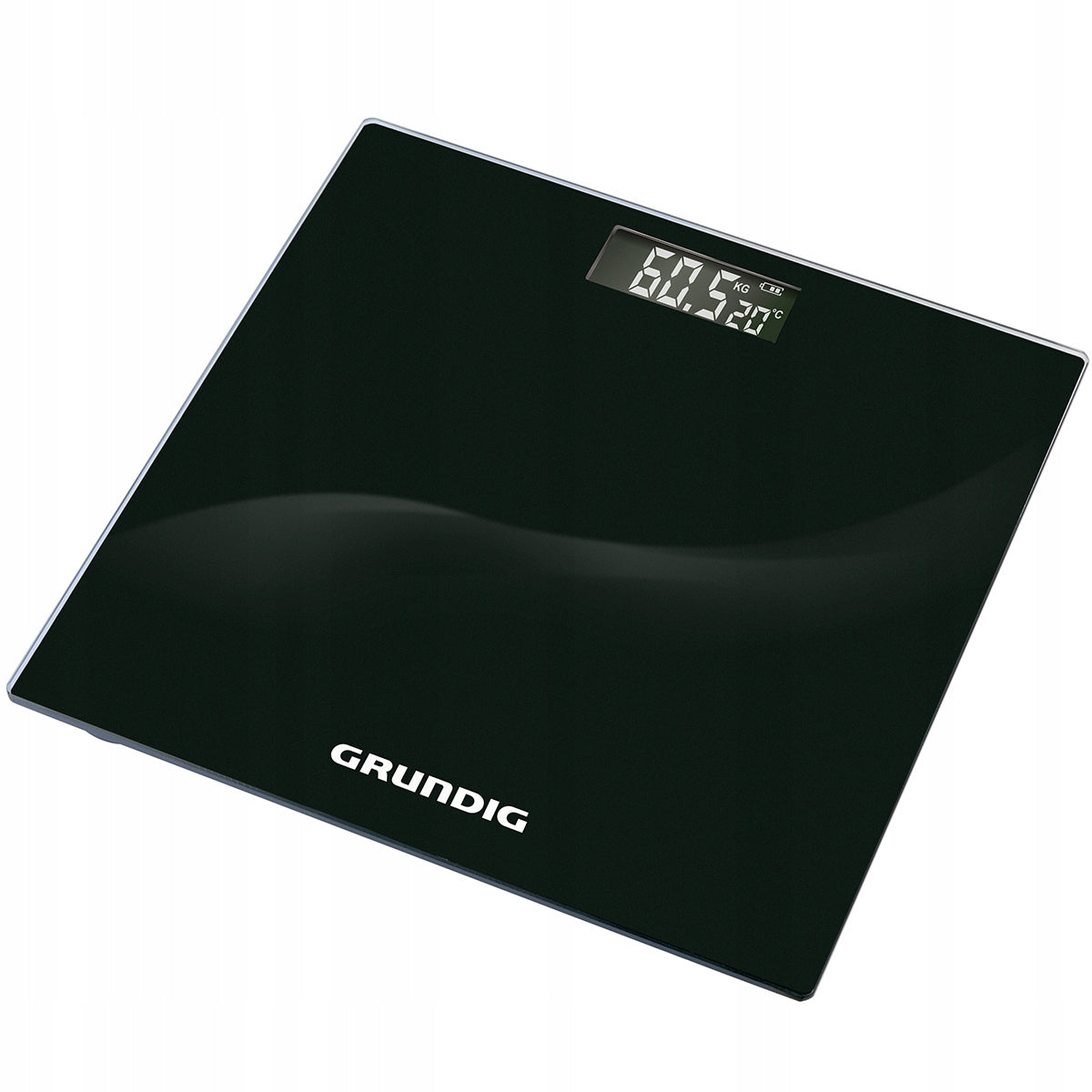 Electronic BATHROOM SCALE up to 180kg with thermometer display Grundig Manufacturer code Waga łazienkowa czarna