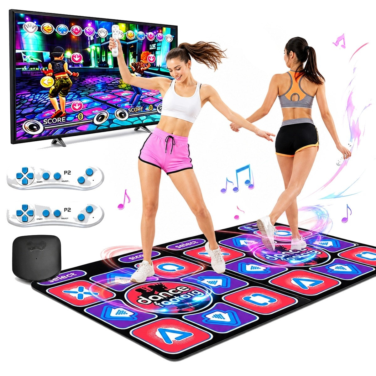 Electronic Dance Mat for TV – Double, with 200 games and 179 songs