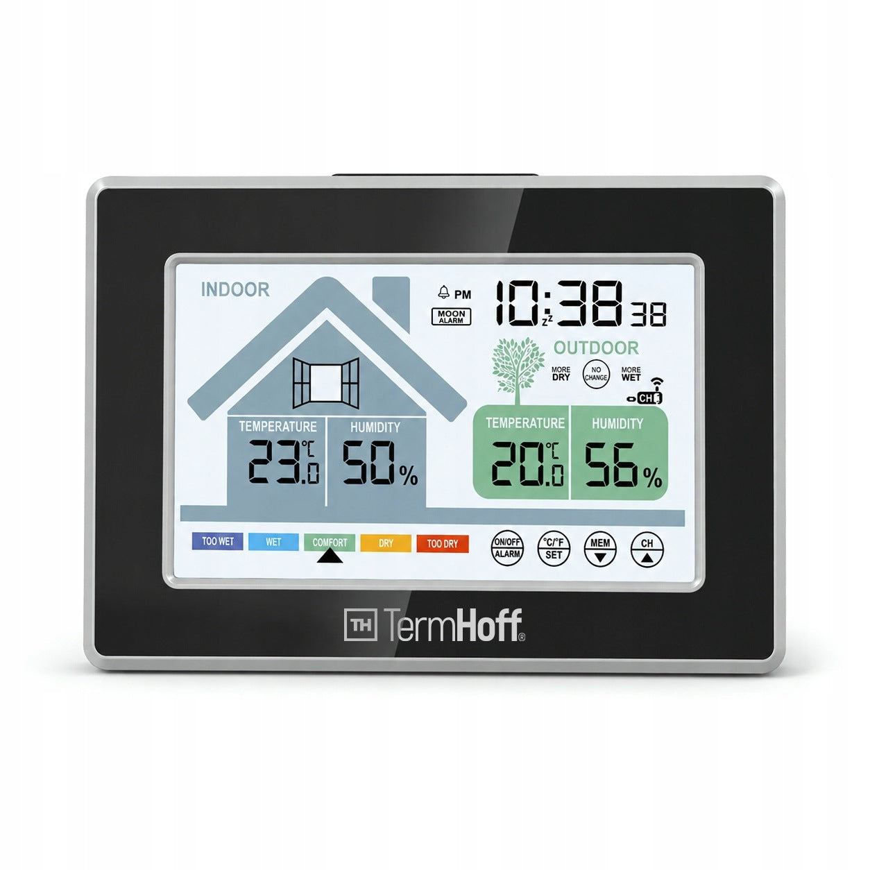 Electronic Weather Station TermHoff + 2 Additional External Sensor Manufacturer code Stacja Pogody TermHoff TH-WS9 + 2 Sensor