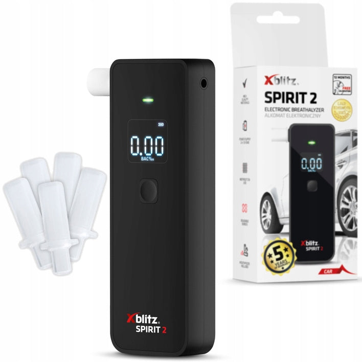 Electronic breathalyzer Xblitz SPIRIT 2 + 5X MOUTHPIECES