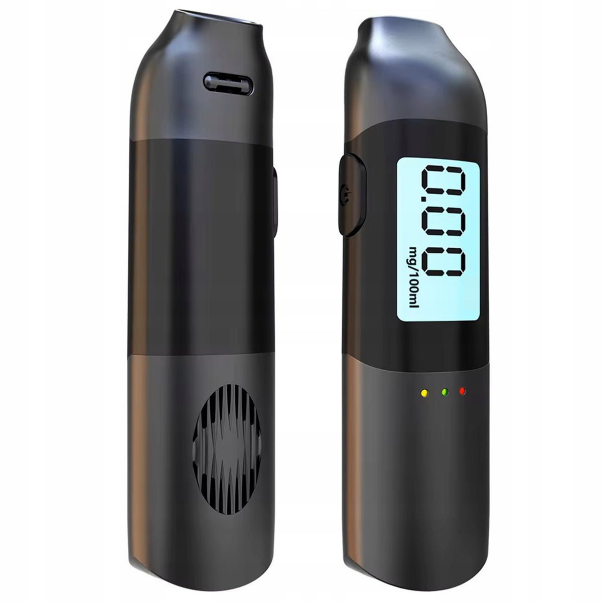 Electronic breathalyzer lightweight portable mouthpieceless LCD