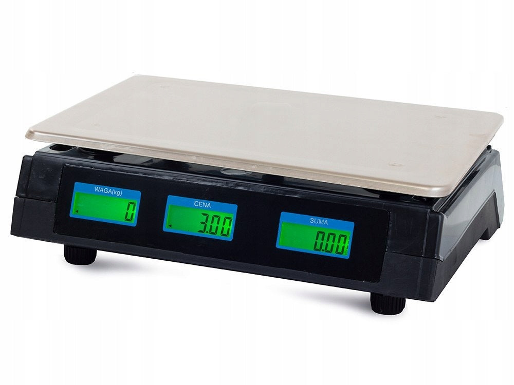 Electronic shop scale 40kg PL AKU and 230V LCD CALCULATION In_Stock Brand Elektromet