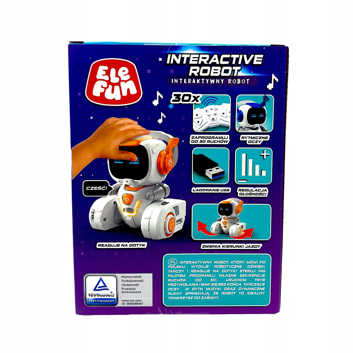 Elefun Interactive Robot PL white/orange Packaging status original