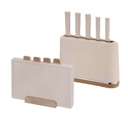 Elegant set of knives and boards on a 2in1 stand | Maestro MR-1412-BEIGE Manufacturer code MR-1412-BEIGE