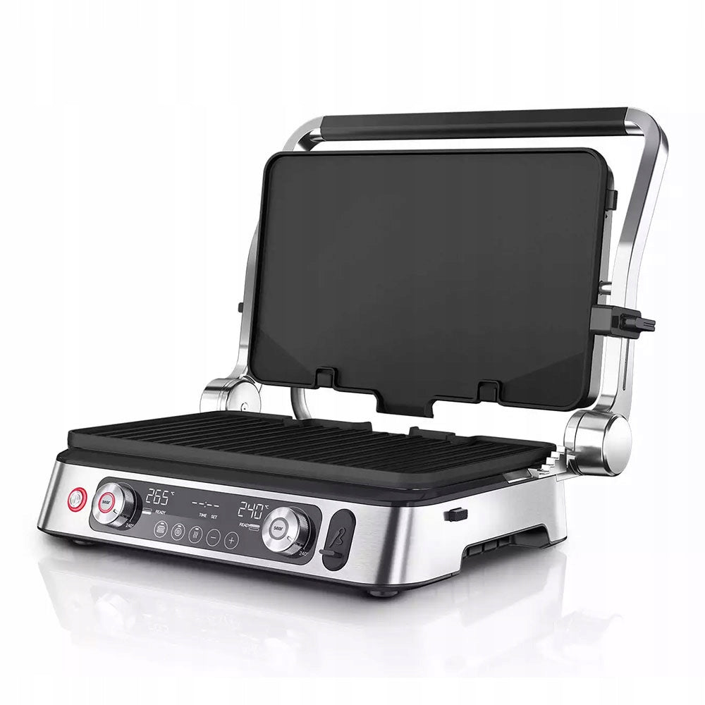 Elektrický gril Braun MultiGrill 9 Pro 2200 W skládací stříbrný/šedý Brand Braun