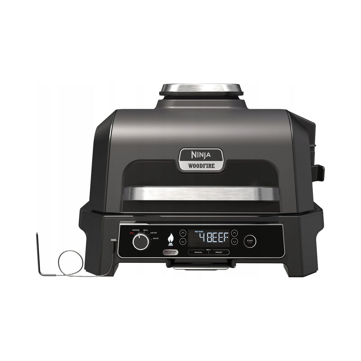 Elektromos grill Ninja Woodfire Pro XL OG850EU 1395cm2 1600W Fekete