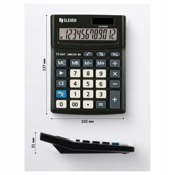 Eleven Office calculator CMB1201BK Business Line, 12-digit, 137x102mm, c Batteries included yes