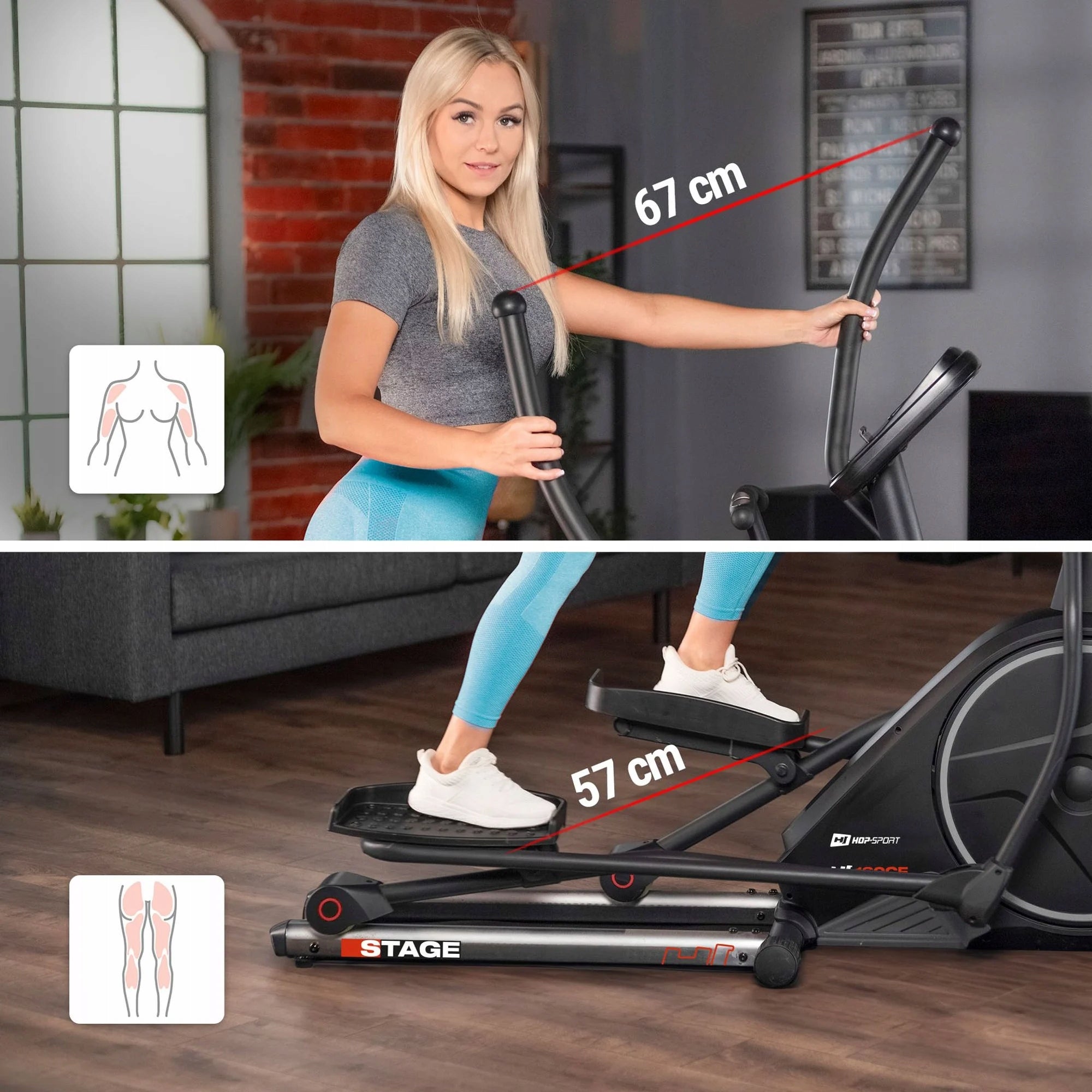 Elliptical Trainer Orbi-trek Electromagnetic Exercise Bike Wheel 24kg Manufacturer code HS-160CF