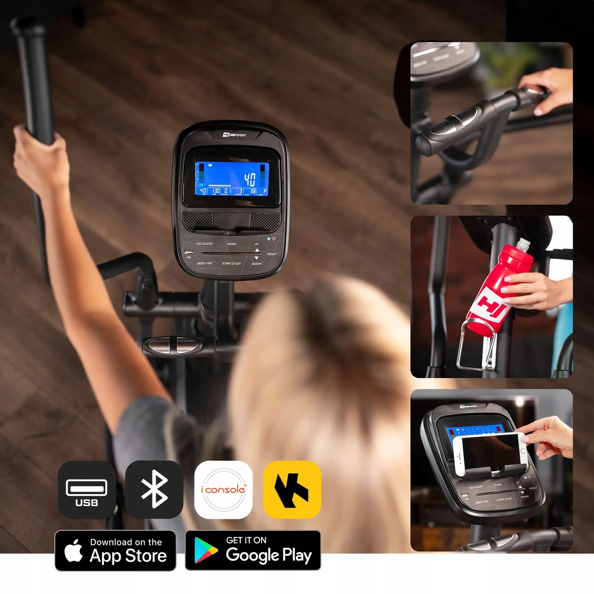 Elliptical Trainer Orbi-trek Electromagnetic Stationary Bike up to 150kg Manufacturer code HS-160CF