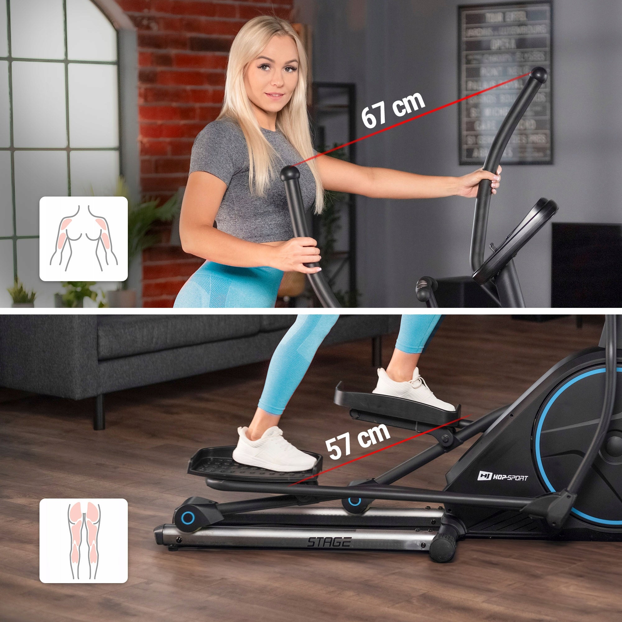 Elliptical Trainer Orbi-trek Electromagnetic Stationary Bike up to 150kg Packaging status original