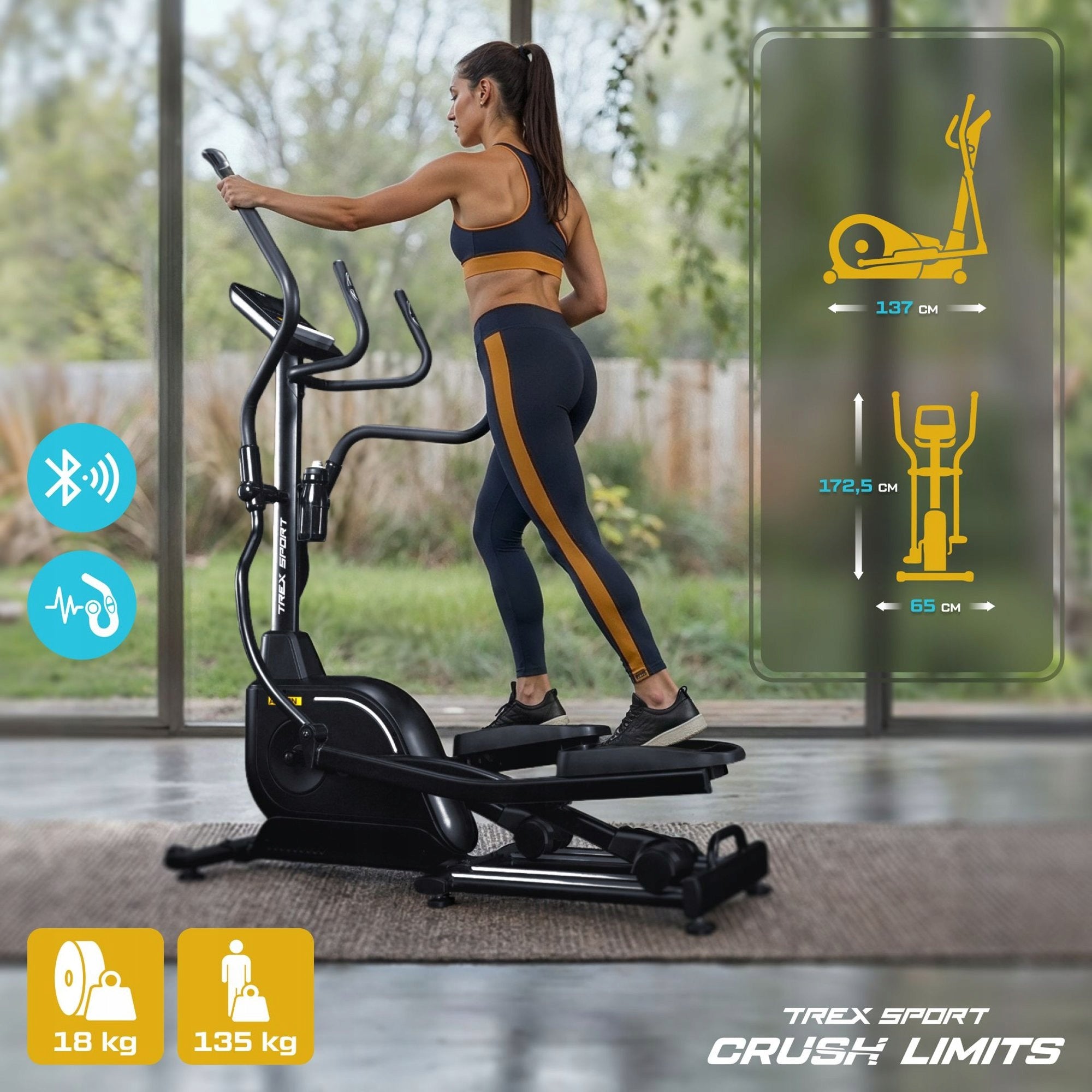 Elliptical trainer orbi-trek exercise bike LCD Kinomap Argon Trex Sport Packaging status original