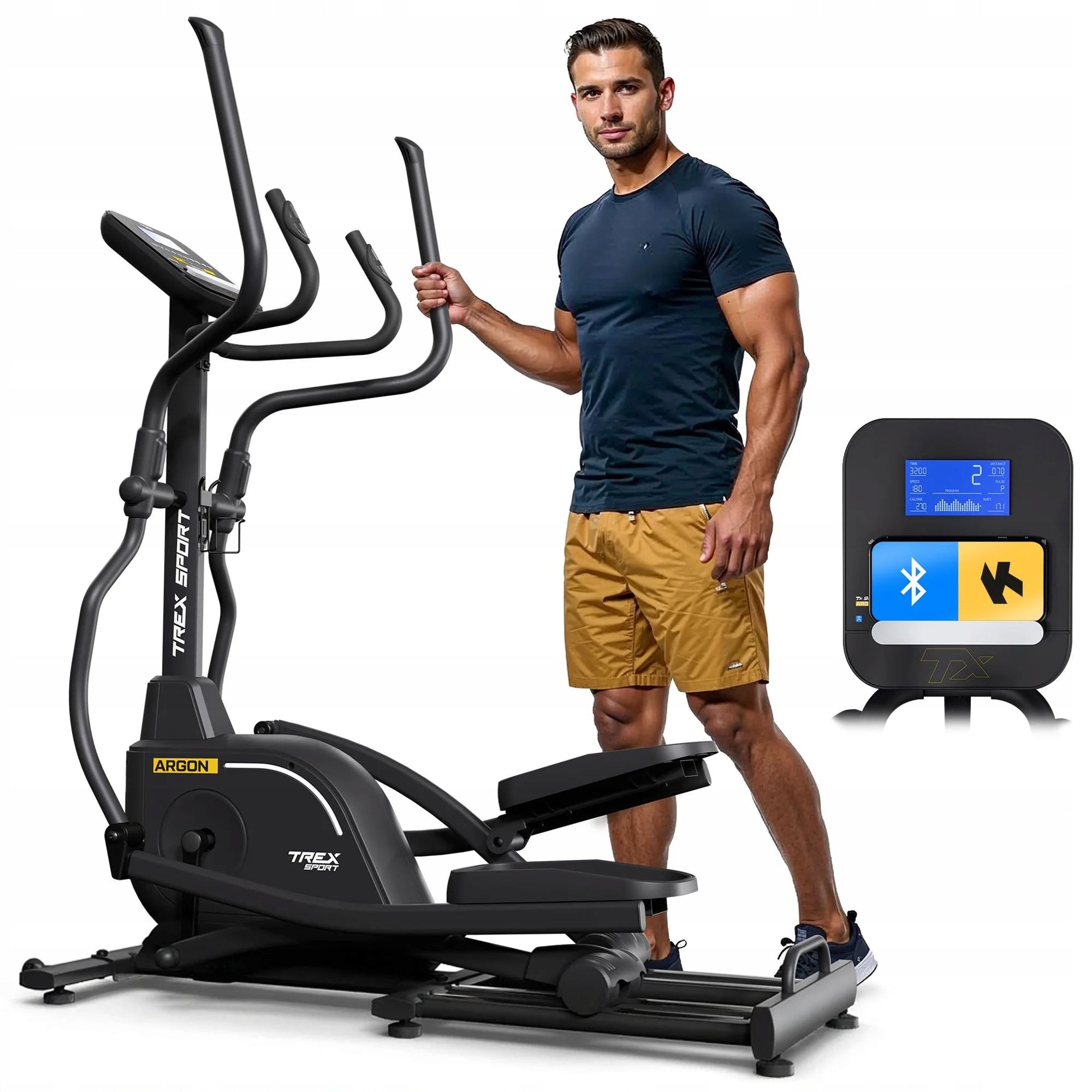 Elliptical trainer orbi-trek exercise bike LCD Kinomap Argon Trex Sport