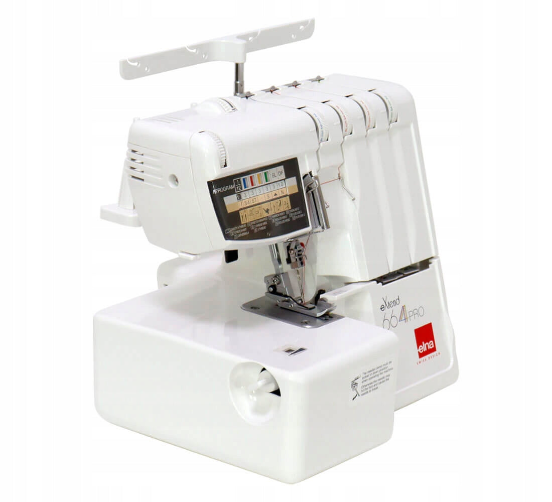Elna 664 PRO 2, 3, 4 thread home overlock machine + Freebie e-patterns Number of stitches 12