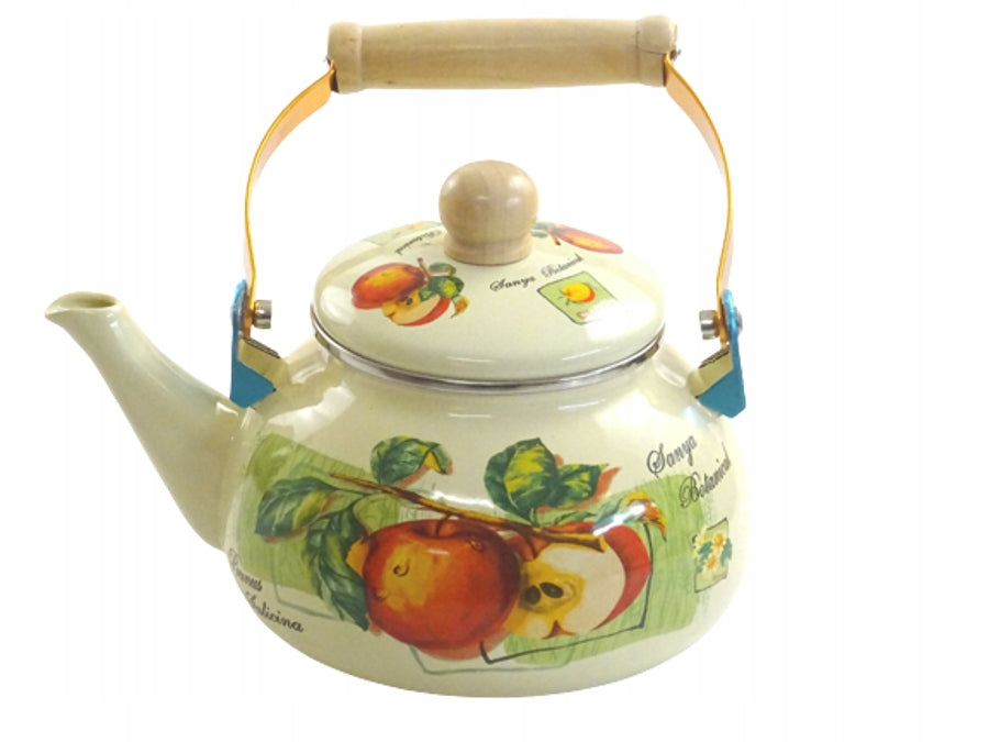 Enamel kettle small kitchen teapot 1.5 liters