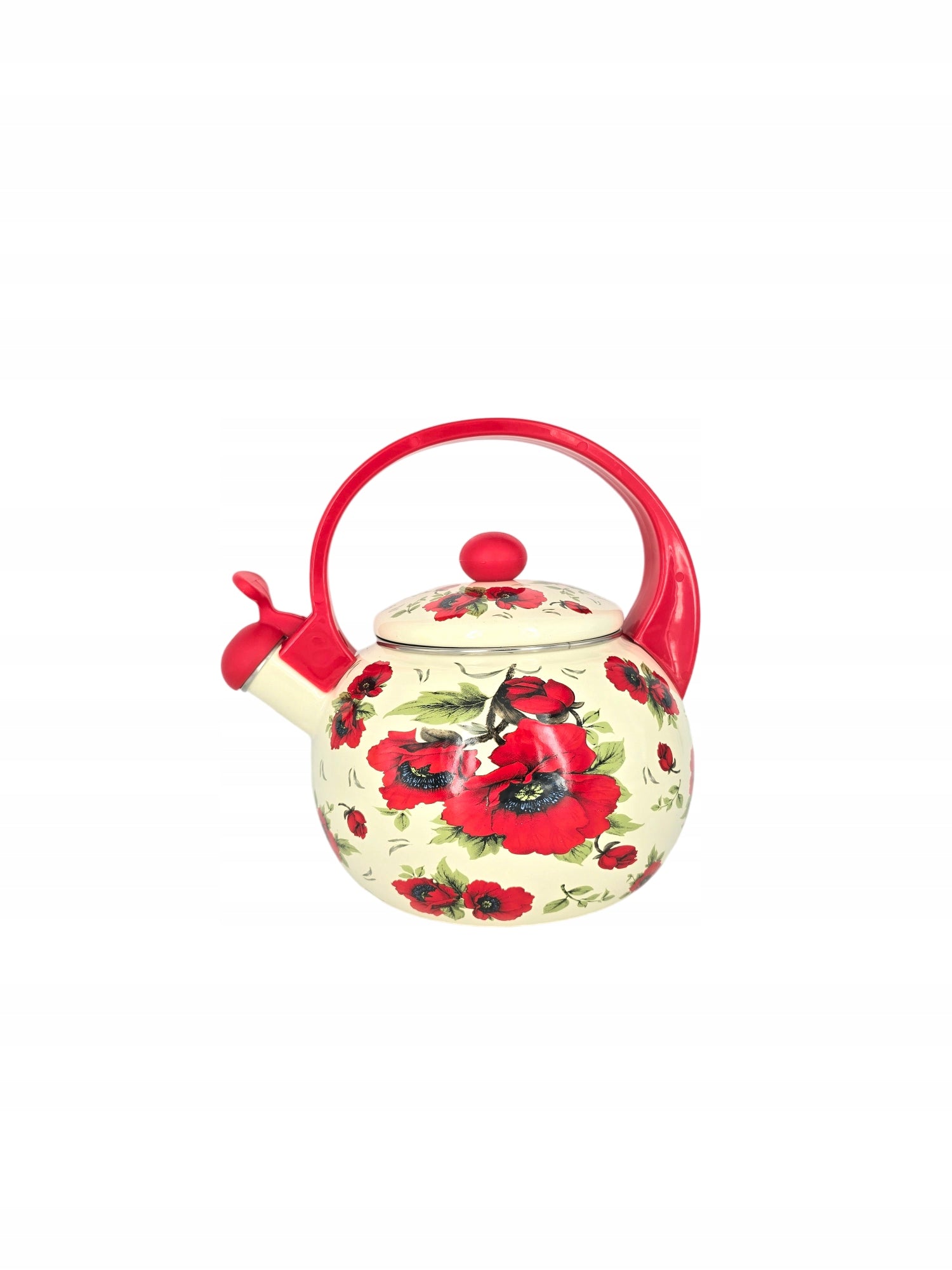 Enamel kettle with whistle 2.2L gas enamel induction poppy MASTERPAN