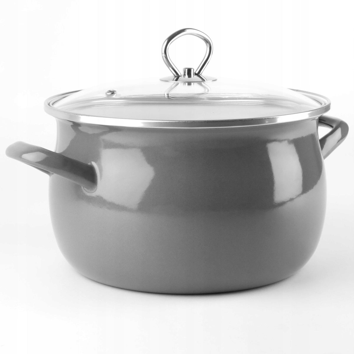 Enamel pot grey HELENA 6,5L Gas Induction Traditional Silesia Emalia Manufacturer code 5905155014559