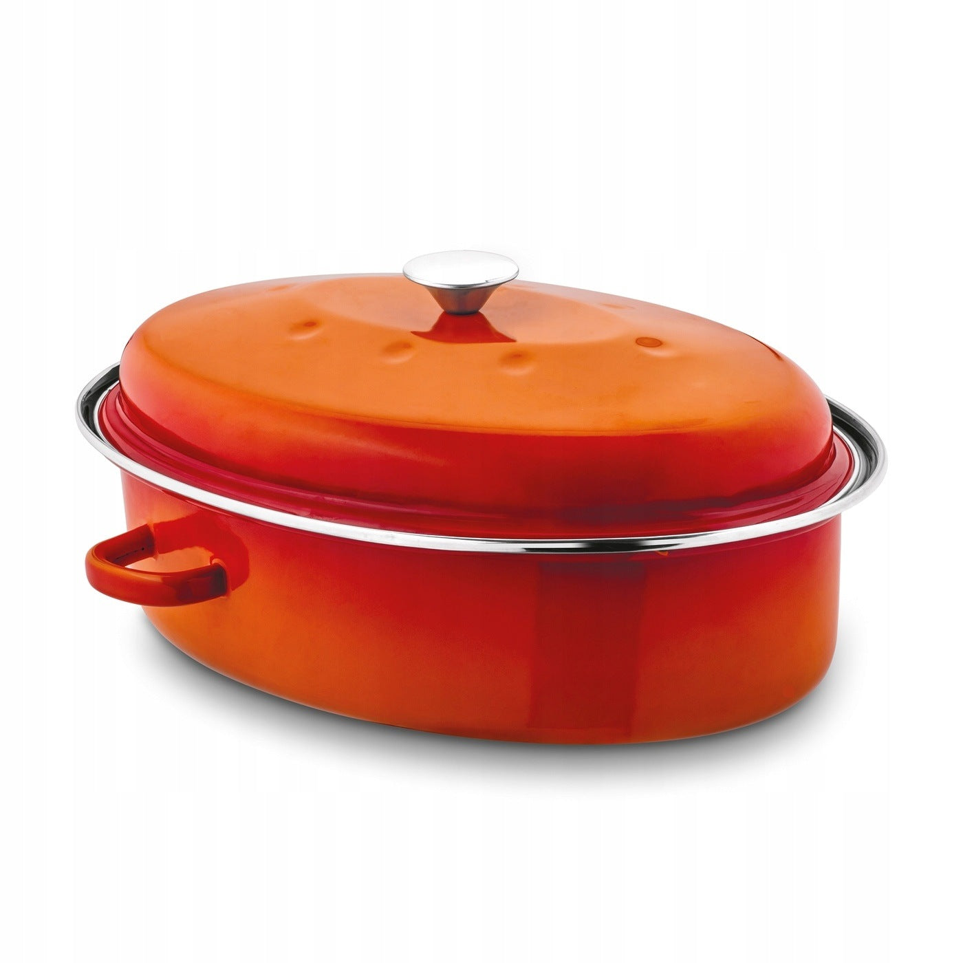 Enameled Oval OVEN INDUCTION Orange Tadar Fiero 38cm Packaging status original