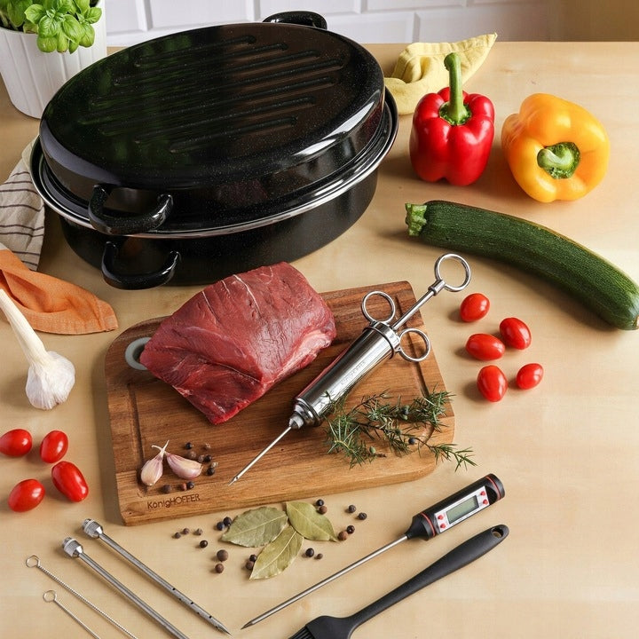 Enameled pan with POT FITTING 5,5 Lit. for Frying Baking 38 cm Packaging status original