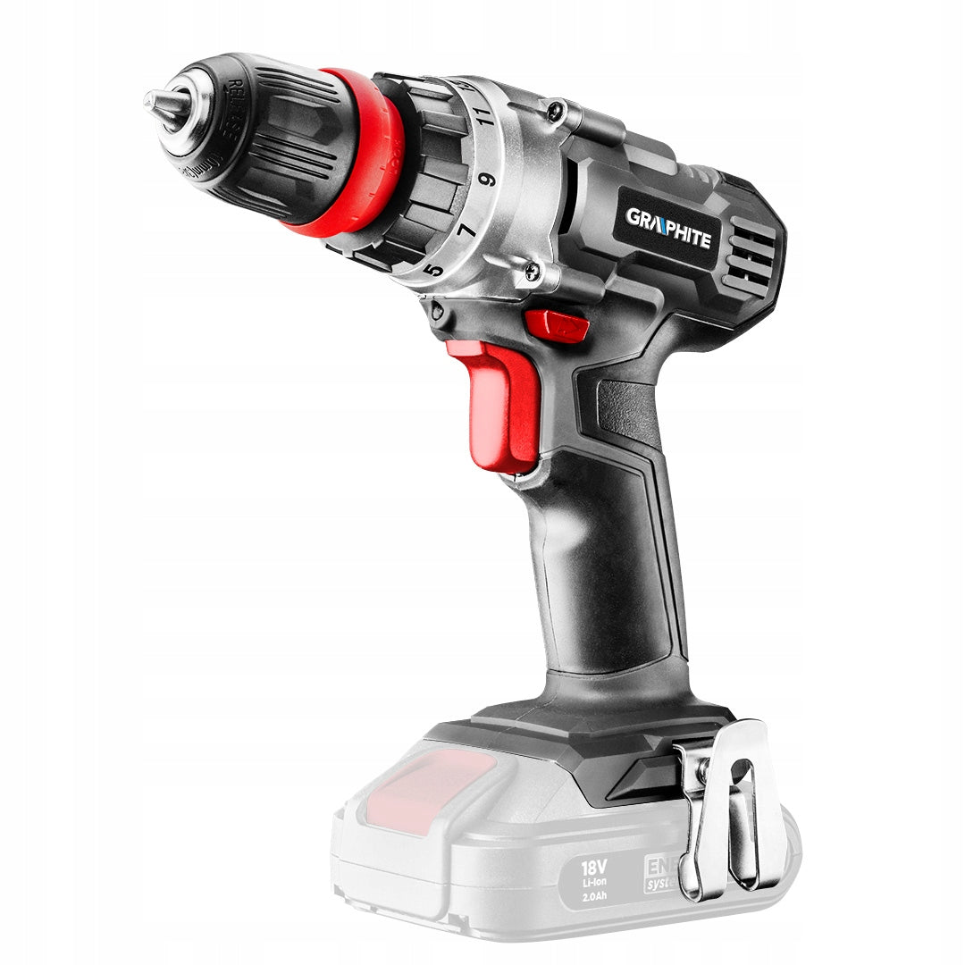 Energy+ 18V Cordless Drill/Driver, Li-Ion, Removable Handle 10