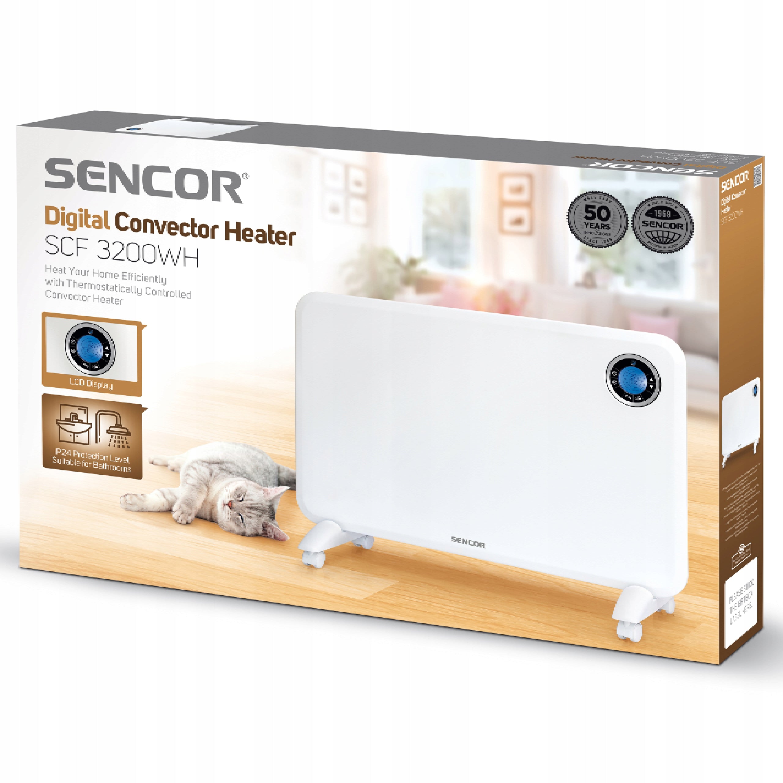 Energy Saving Electric Heater Sencor SCF 3200WH 1500W LCD Packaging status original