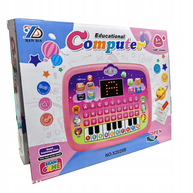 English Educational Tablet 3+ Interactive Toy Computer Piano Manufacturer code Zabawka tablet dla dzieci różowy