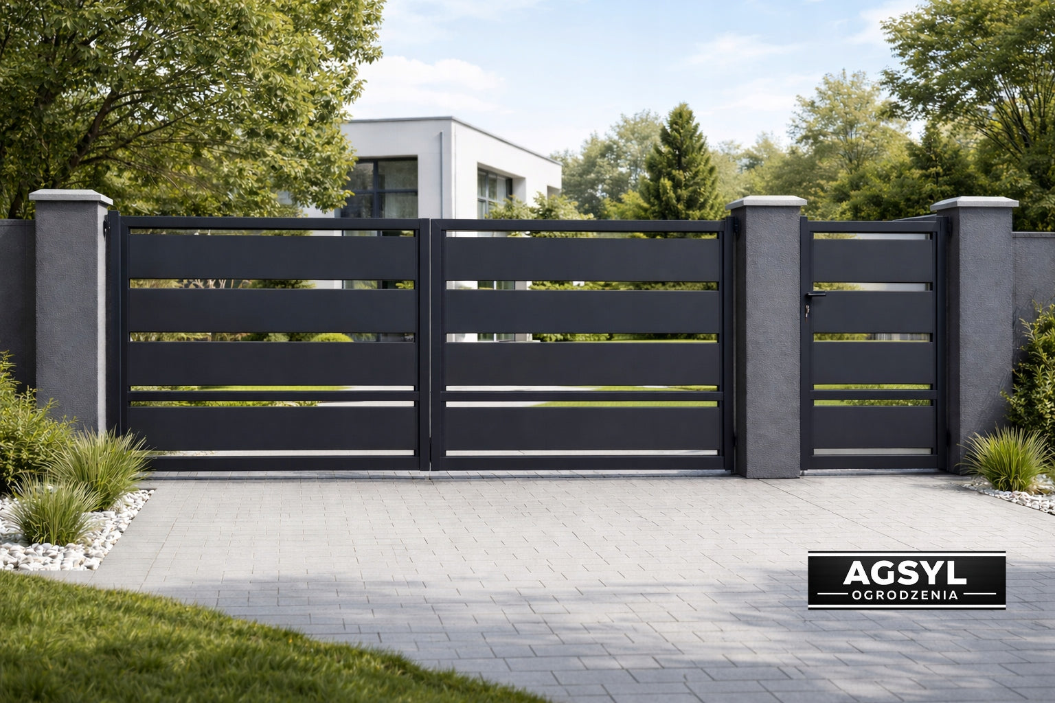 Entry gate fence Zinc powder coated MANUFACTURER